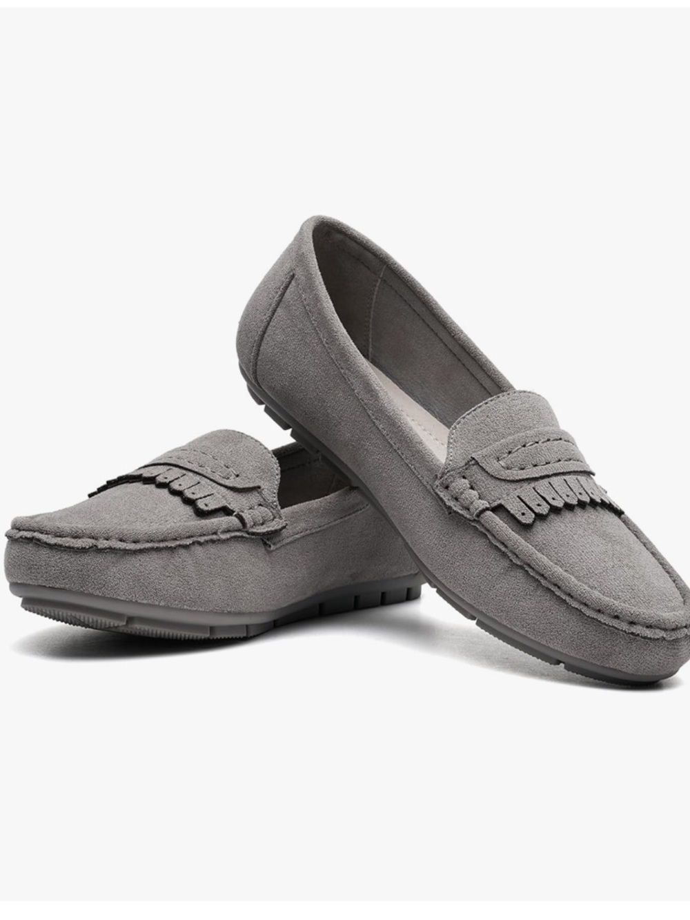 Gasfly Gray Loafers Slip On Flats | Comfort Work Shoes | Size 9